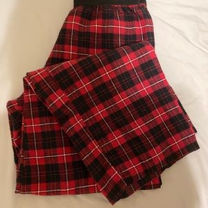 Red plaid sweatpants